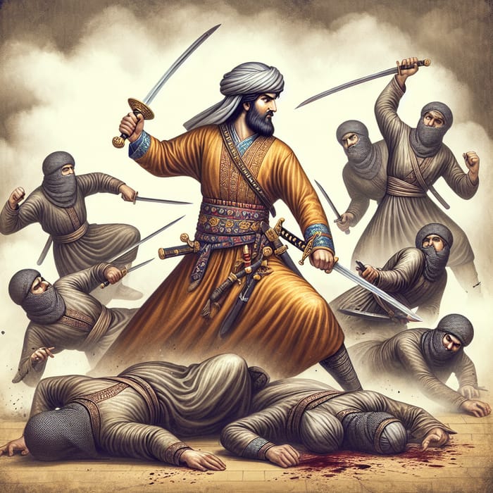 Battle of the Brave Arab Warrior 1500 Years Ago
