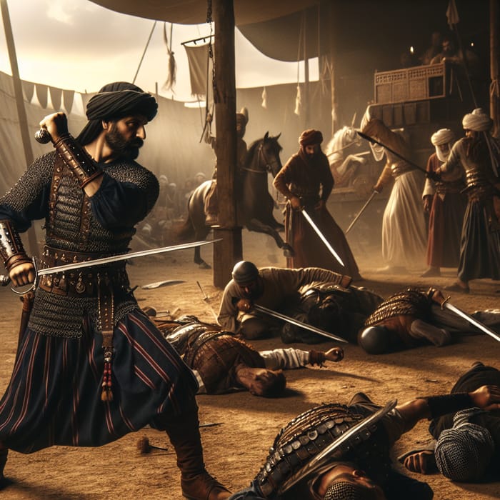 Middle-Eastern Warrior from 1500 Years Ago Slaughters 7 Enemies in Battle