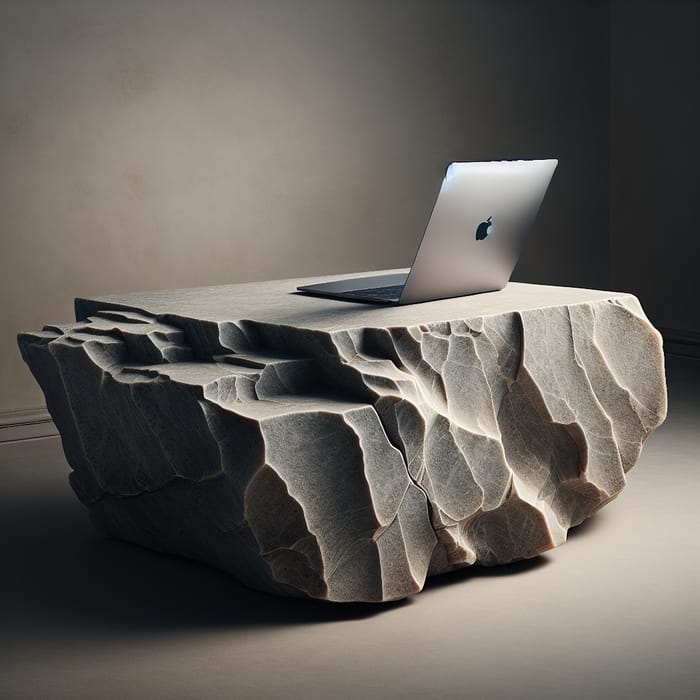 Modern MacBook on Stone Slab