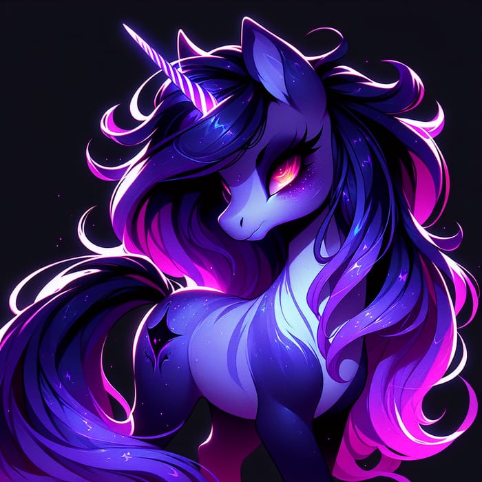 Malevolent Twilight Sparkle: Sinister Unicorn with Dark Aura