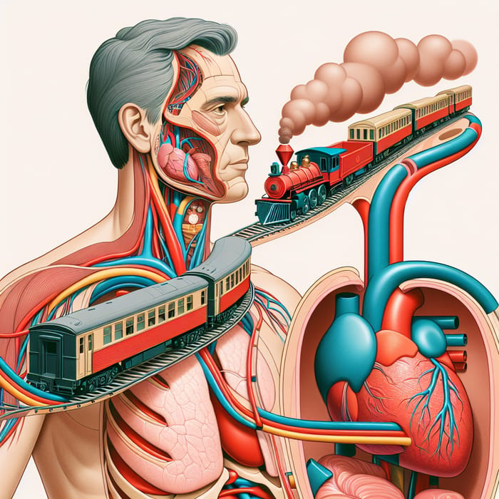 Toy Train Journey Inside Human Body to the Heart
