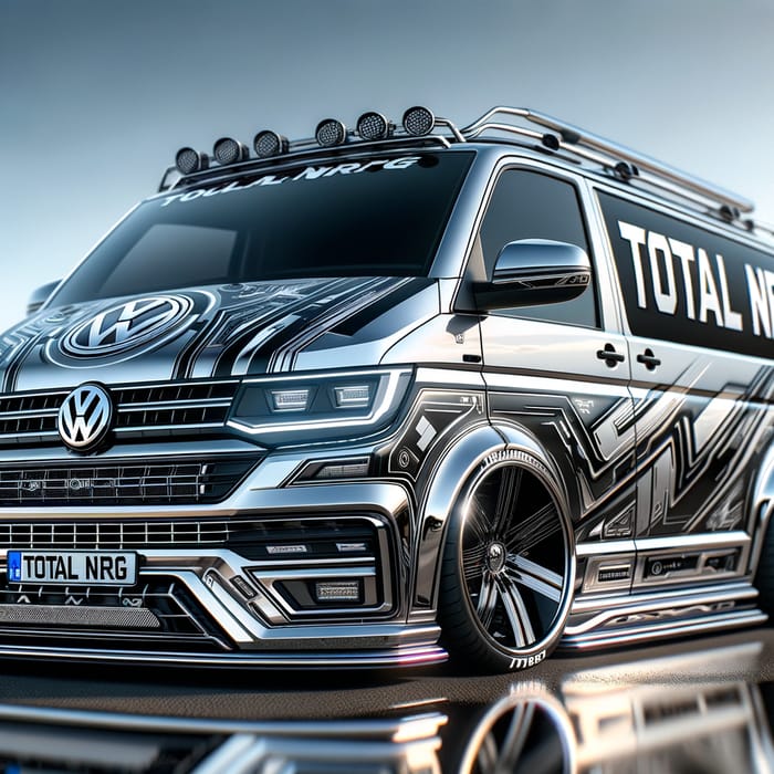 High Rez Image of Beefed Up VW Transporter T6.1 in Chrome & Black | Total NRG Design