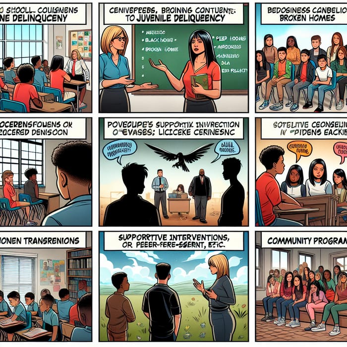 Juvenile Delinquency Awareness Comic Strip