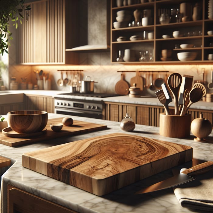 Rustic Acacia Cutting Board in Kitchen Room | Elegant Decor