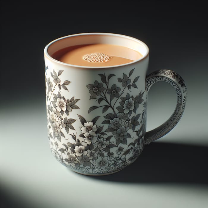 Osmanthus Flower Milk Tea Cup | Floral Design Detail