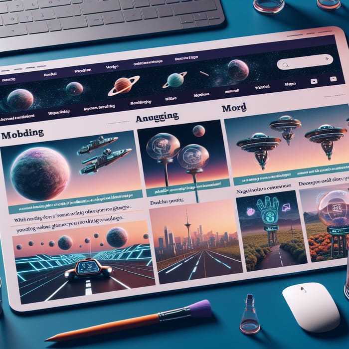 Monetized Blog 2024: Futuristic Ads, UI, Tech, Space & More