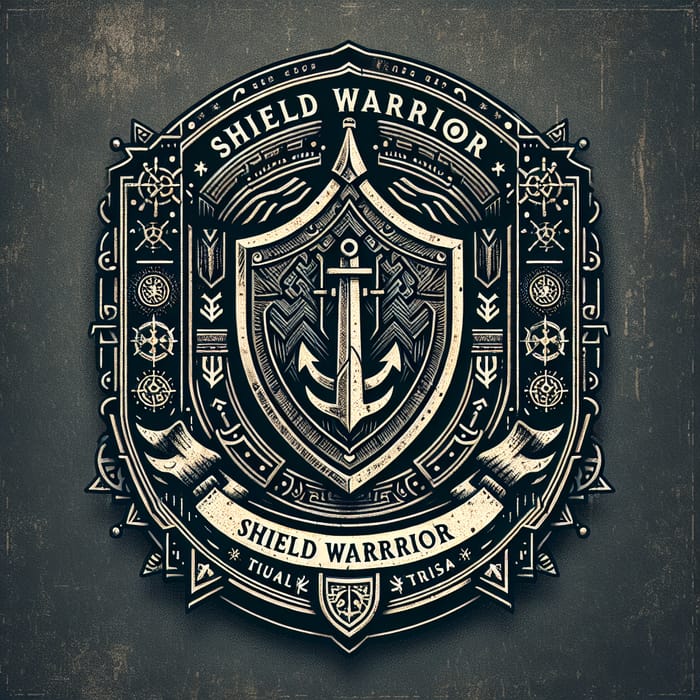 Intricately Designed Shield Warrior Badge | Dark Fantasy Kul Tiras