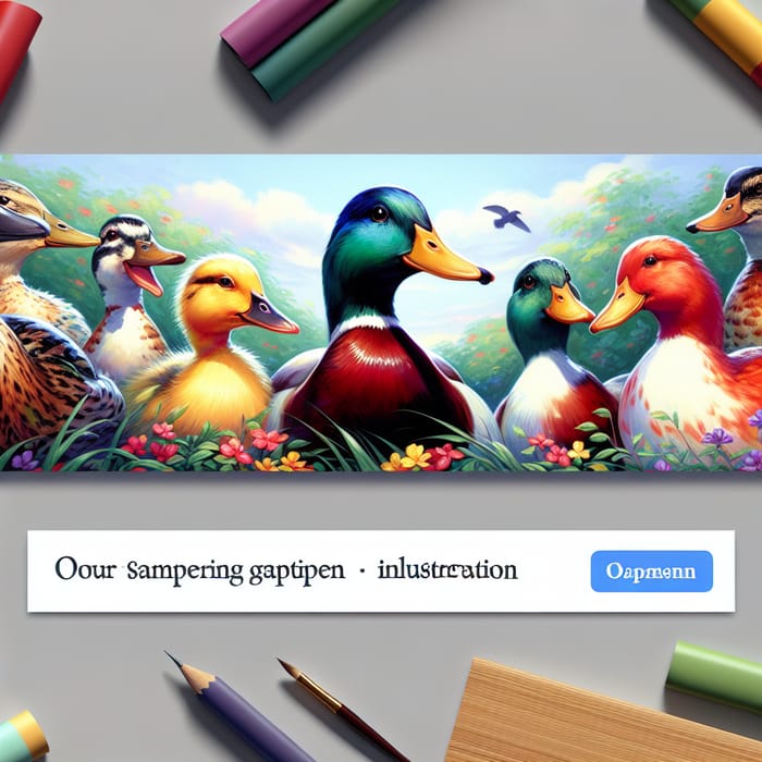Whimsical Colorful Ducks Banner - Charming and Jovial Collection