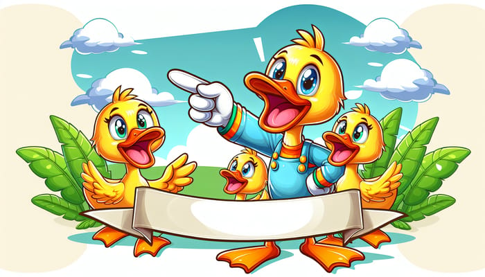 Vibrant Cartoon Ducks | Exaggerated Expressions & Happy Quacks