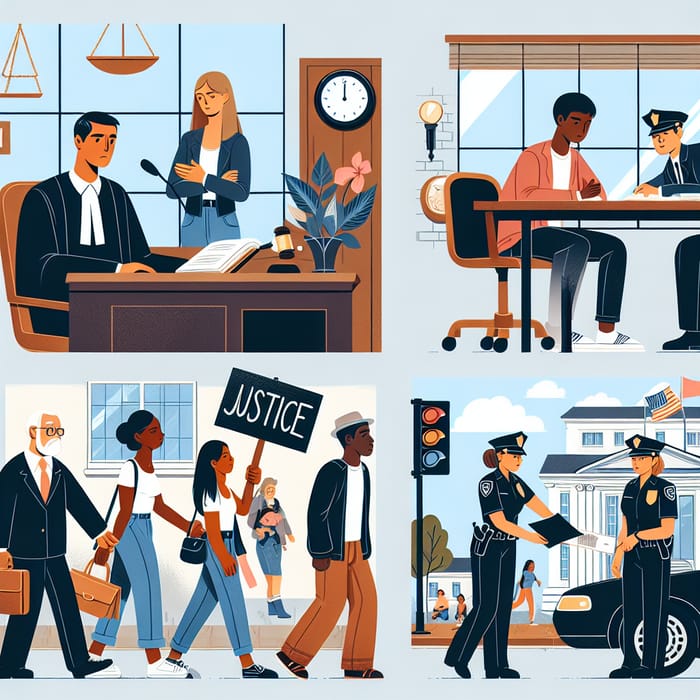 Legal Activities in Daylight | Law Illustration