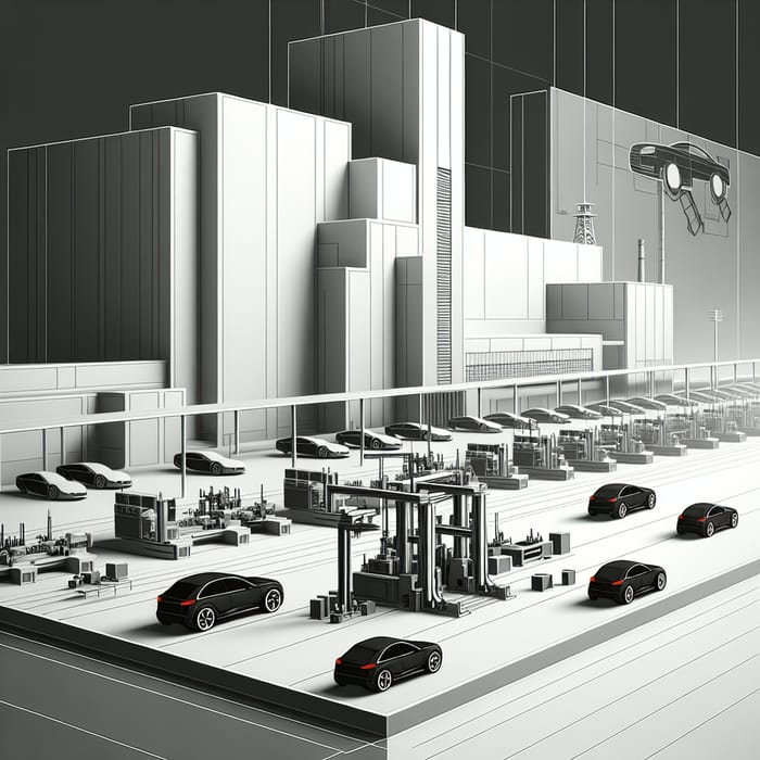 Minimalist Automotive Industry Concept Art | Industria Automotriz