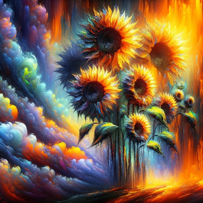Sunflowers in Abstract Art: A Dreamy Fusion