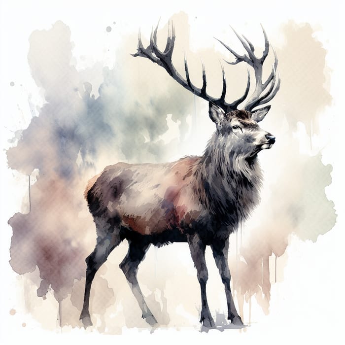 Watercolour Stag Painting: Capture the Majesty and Elegance