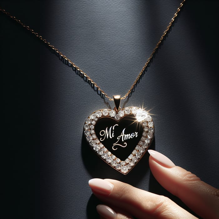 Heart-Shaped 'Mi Amor' Diamond Pendant | Romantic Jewelry Ideas