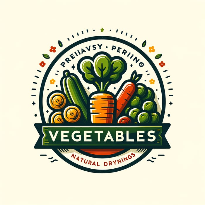 Dried Vegetables Logo with Creative Tagline
