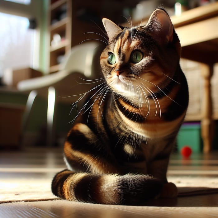 Beautiful Short-Haired Cat - Home
