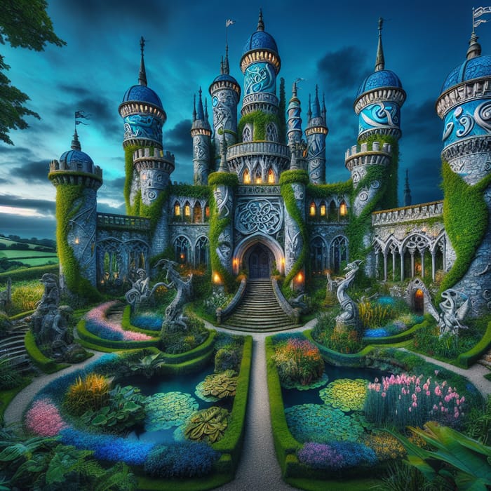 Enchanted Castle of Mystical Elements | Magical Flora & Elemental Harmony