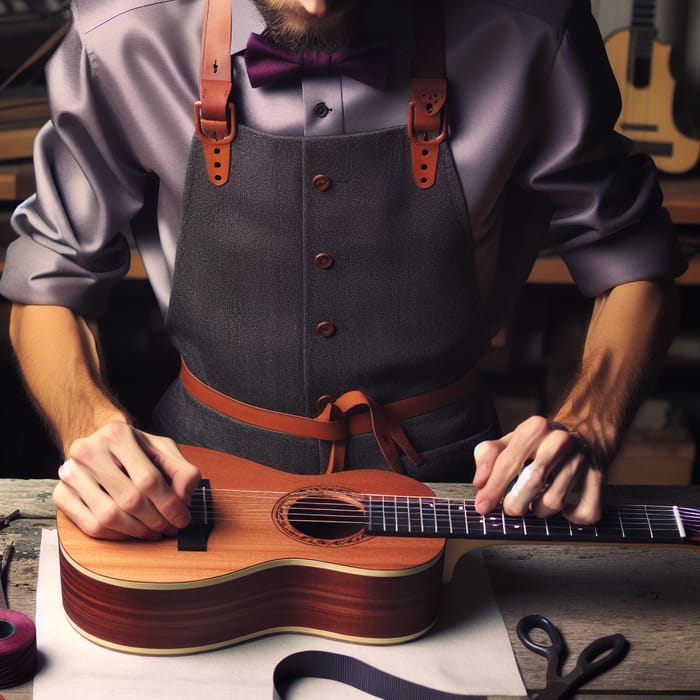 Crafting a Guitar with Precision | Purple and Grey Color Theme