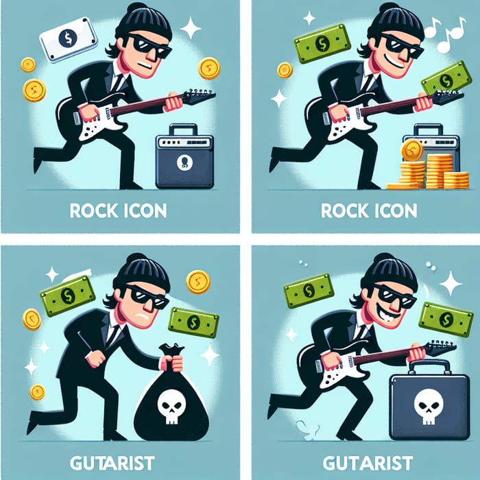 Kurt Cobain Spy - Bank Heist Illustration