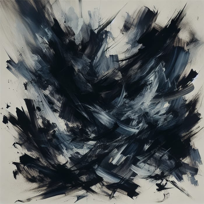 Dark Strokes: Chaotic Abstract