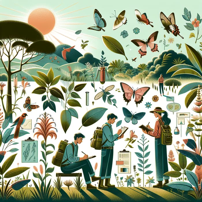Botanical Expedition Impact on Environment: Illustration