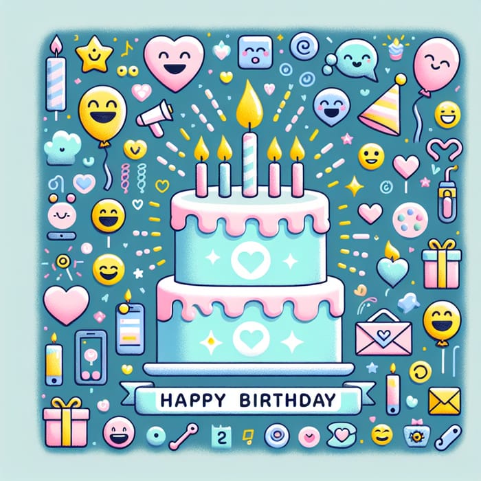 Heartfelt Birthday Greeting for Childhood Friend with Emojis