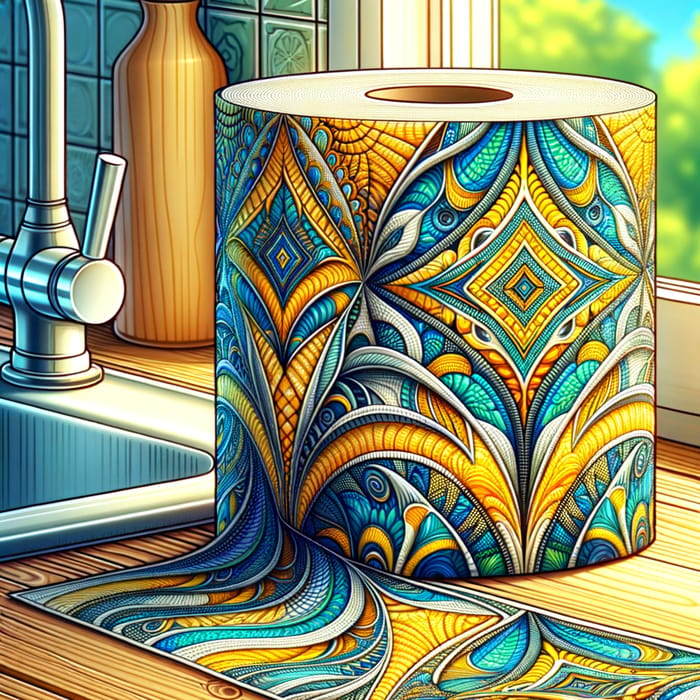 Vibrant Paper Towel Design | Beautiful Geometrical Patterns
