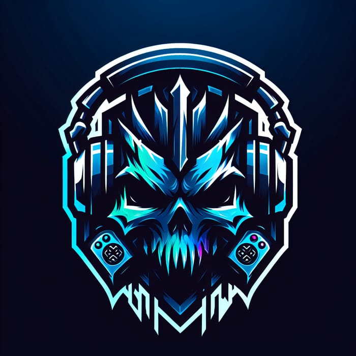Brutal Gaming Logo - Designs With Neon Blue & Black | AI Art Generator ...