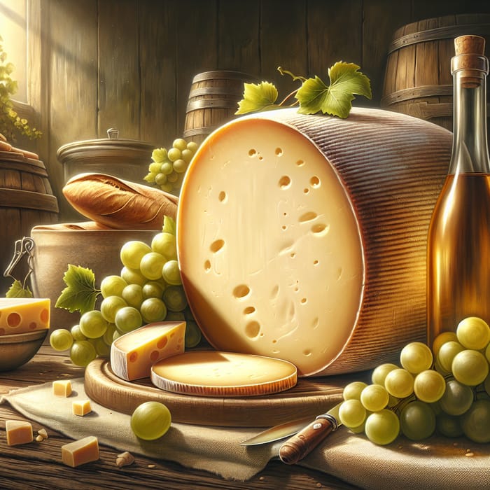 Artisanal Aged Cheese and Rustic Setting