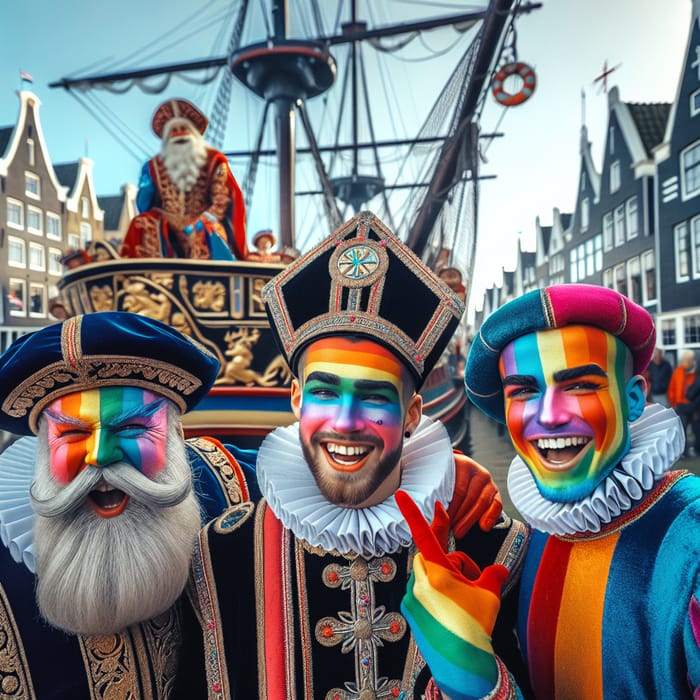 Sinterklaas and Colorful Petes in Digital Era - Modern Volendam Celebration