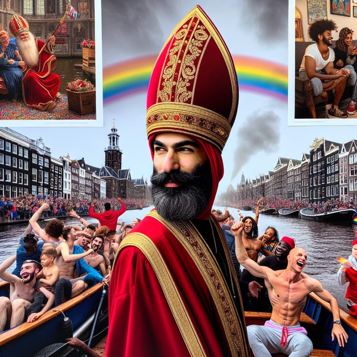 Diverse Cultural Celebrations on Gay Parade Boat in Amsterdam