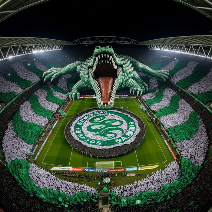 Bursaspor Fans Alligator Choreography: Spectacular Stadium Scene
