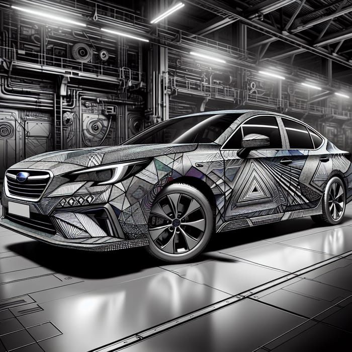 Subaru Legacy with Captivating Geometric Patterns