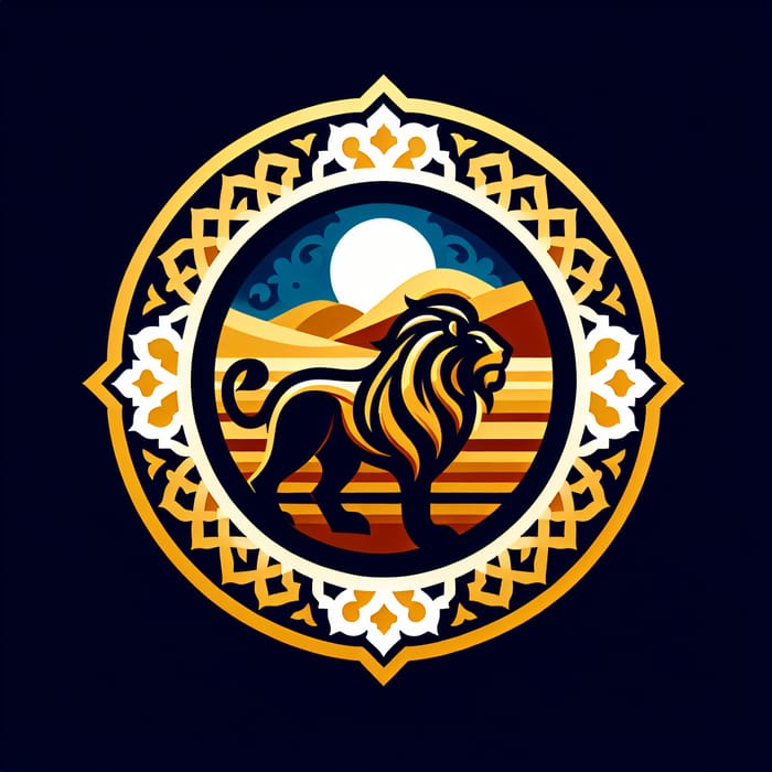 Moroccan Lion Logo | Majestic Pride & Cultural Motifs