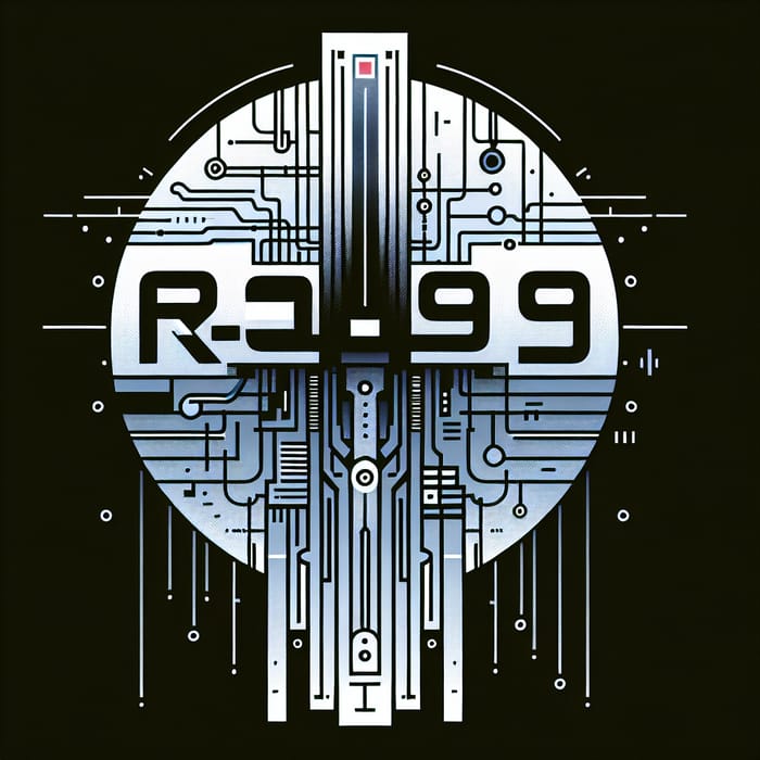 Minimalistic Logo Design for R-99 Techno Party Events | Cyberpunk Inspiration