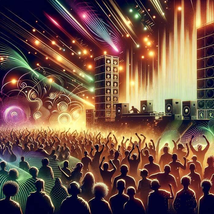 Hard Bass Music Festival | Energetic Atmosphere, Vibrant Lights