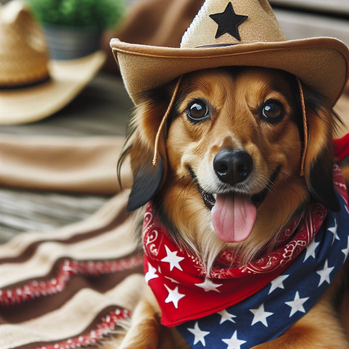 Dog with Cowboy Hat - Adorable Pet in Western Style
