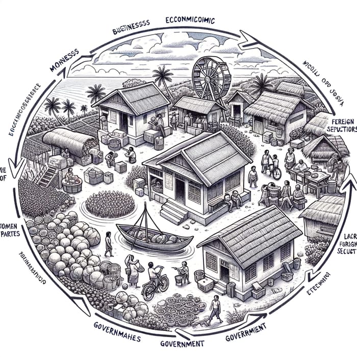 Circular Economy Flow Illustration in Noveleta, Cavite, Philippines