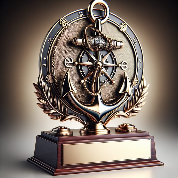 Anchor and Compass Trophy Design | Nautical Theme Craftmanship