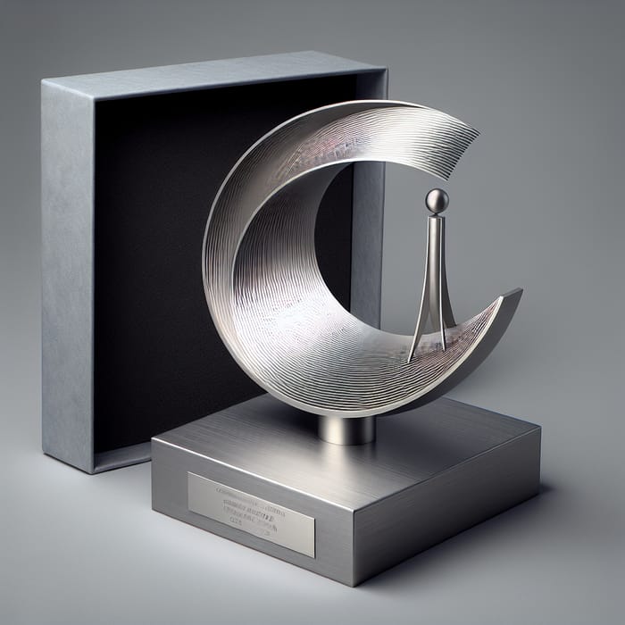 Minimalist Brushed Stainless Steel Maritime Trophy Design