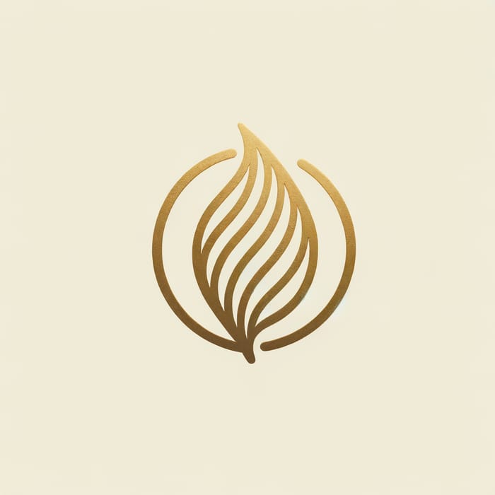Elegant Minimalist Gold Leaf 'W' Logo Design