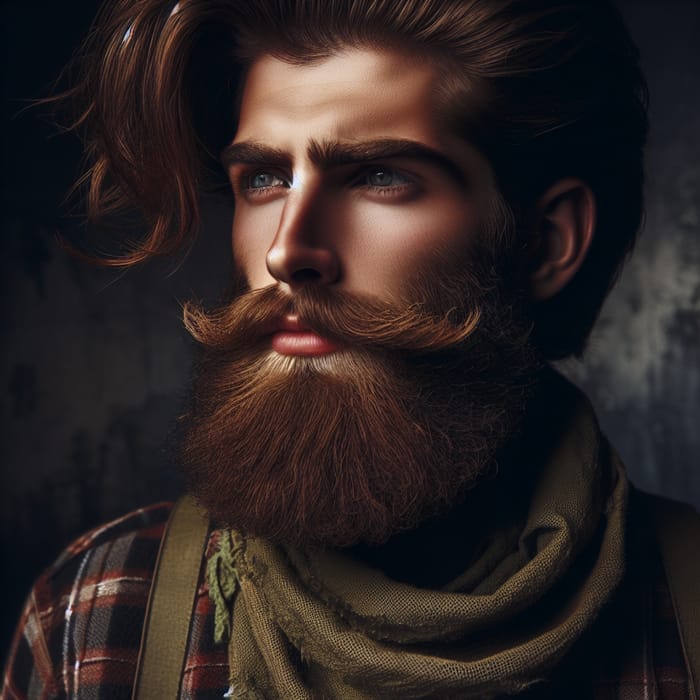 Portrait of a Bearded Man - Buatkan Laki Berjenggot