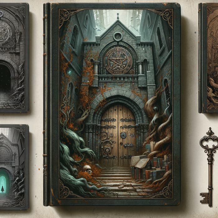 Mysterious School Gateway - Dark Fantasy Book Cover Design