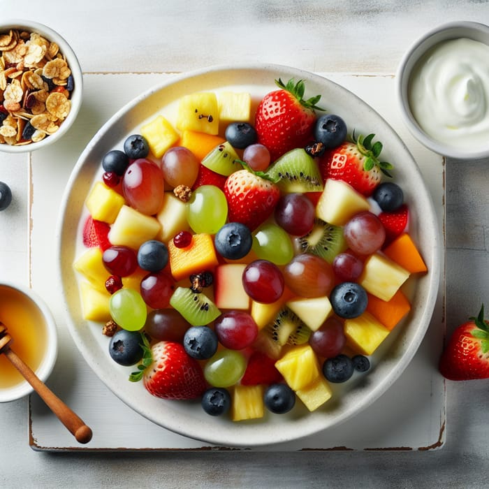 Fresh Fruit Salad Recipe with Strawberries, Blueberries, Grapes, and More