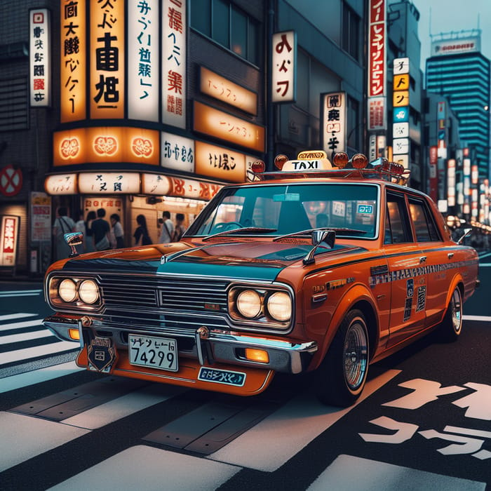 Vintage 70s Japan Taxi: Classic Cab Design