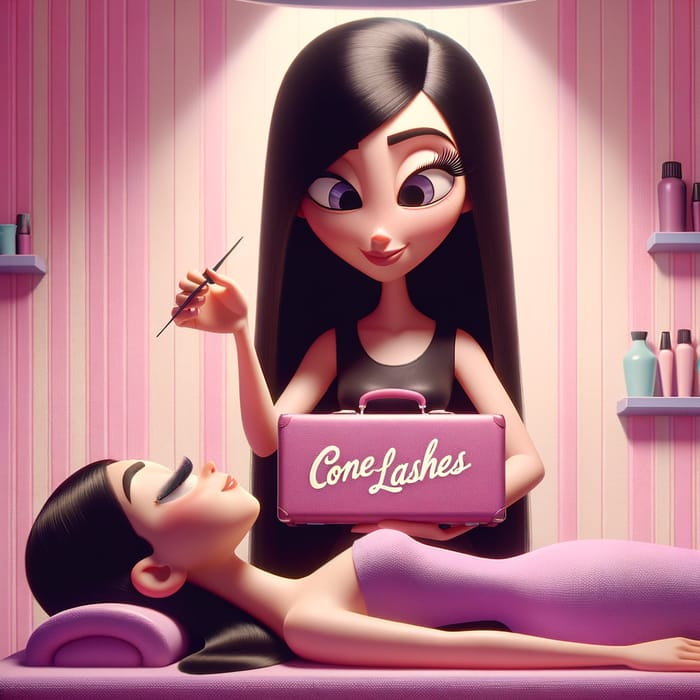 Pixar-Style Beauty Scene with Cone Lashes Pixar-Style Beauty Scene with Cone Lashes