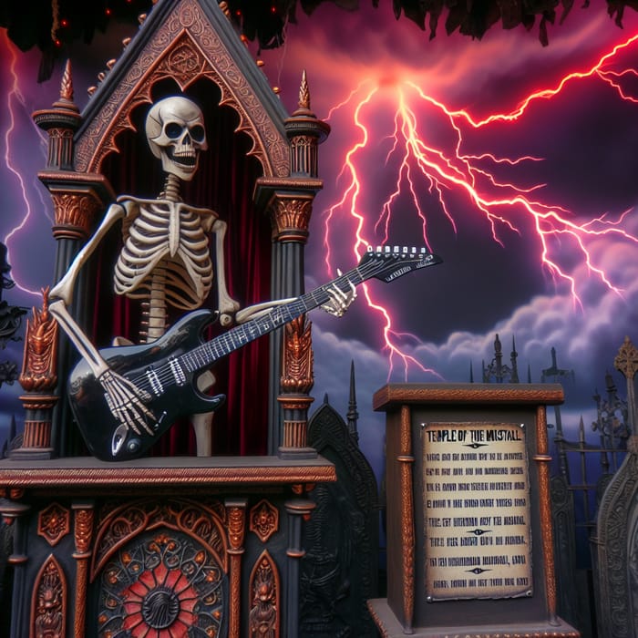 Mystical Temple of Wicced: Enigmatic Skeleton Preacher Musician