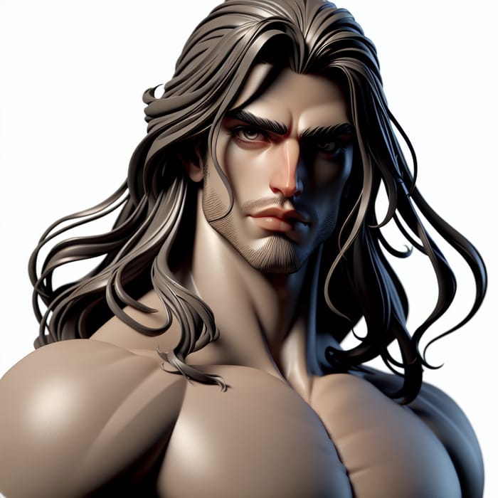Handsome Man with Long Hair and Hunter Eyes | Dark Aura