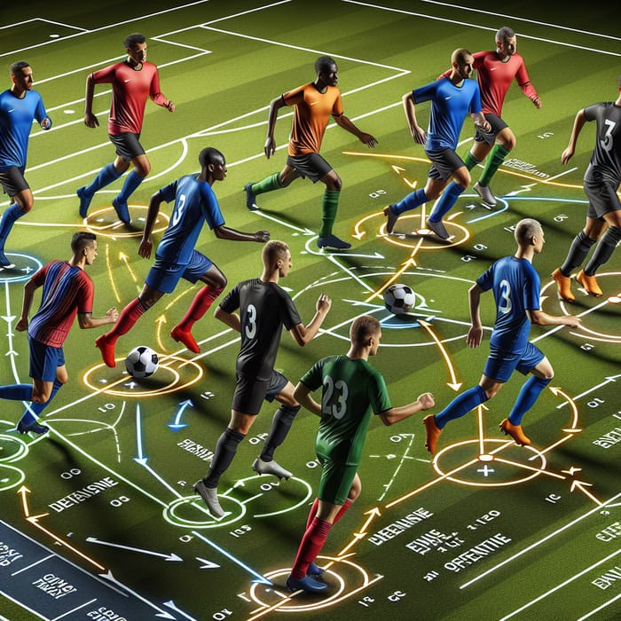 Modern Soccer Strategy - Diverse Player Positioning
