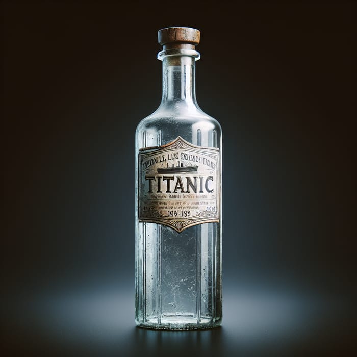 Titanic Glass Water Bottle - Historical Artifact